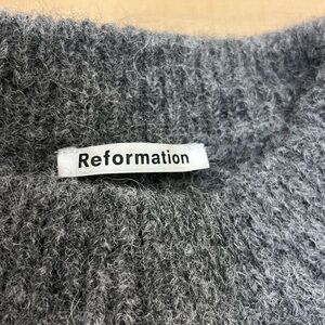 Reformation Charcoal Knit Pullover